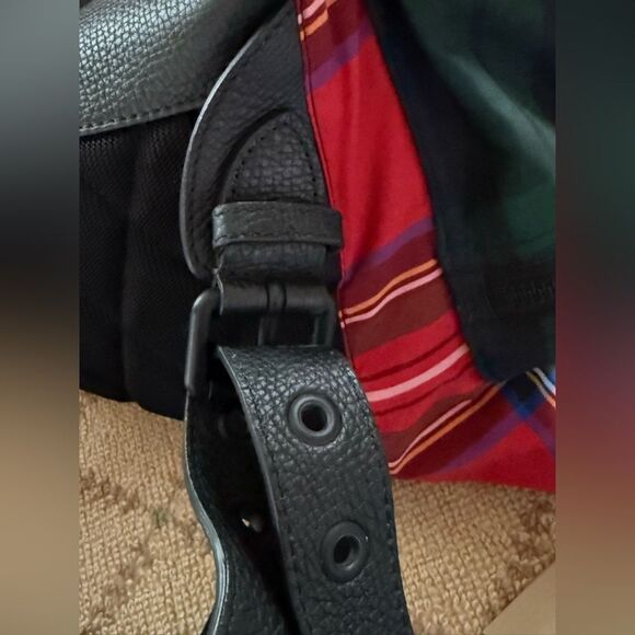 Vintage Burberry patchwork tartan rucksack backpack with leather details NWOT - Picture 13 of 16